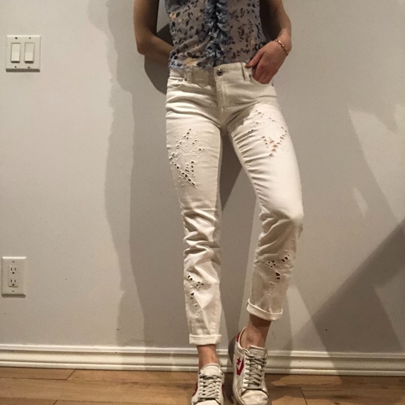 Low rise white pants - Picture 2 of 6